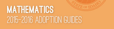 Mathematics 2015-2016 Adoption Guides quick link