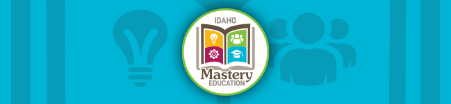 Mastery Education logo on blue background