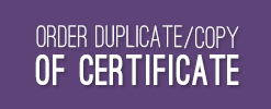 Order Duplicate/Copy of Certificate webpage Link
