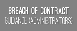 Breach of Contract Guidance for Administrators document link
