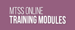 MTSS Online Training Modules document